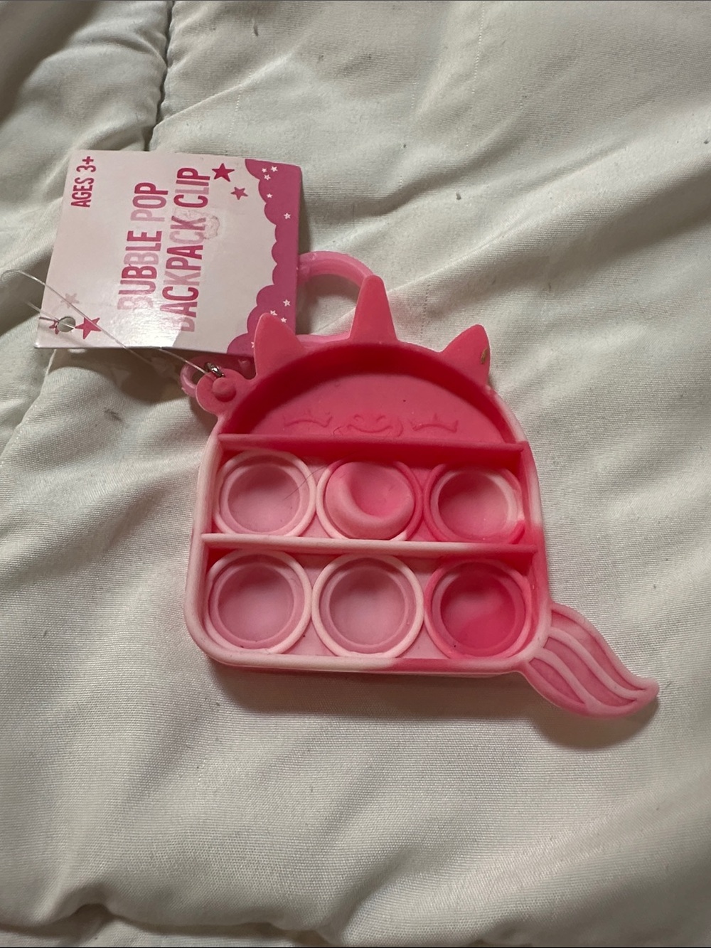 Pink Unicorn Bubble Pop Fidget Keychain #316